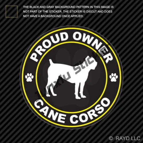 Italian Cane Corso Cute Dog Decal Black Cane Corso Dog Breed Car Sticker Accessories for Motorcycle Pickup Car Body 4x4 Off Road