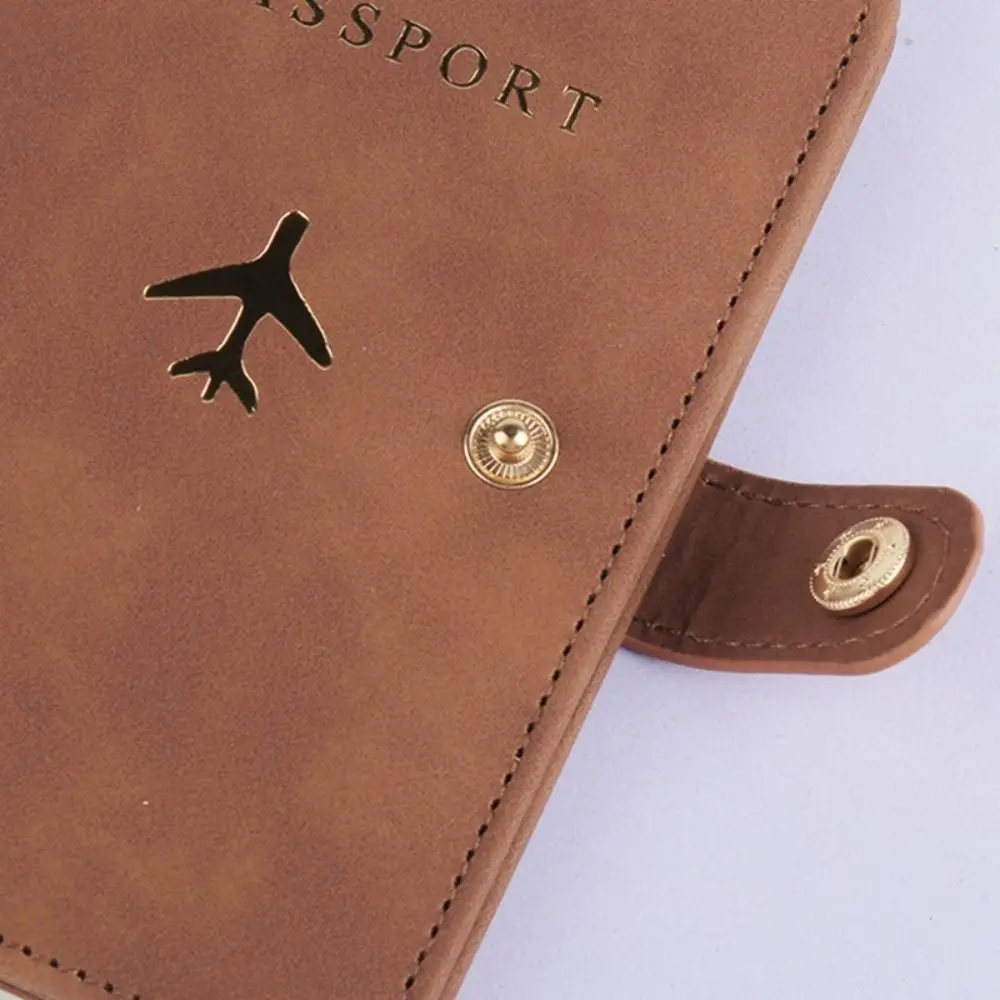 PU Leather Airplane Check-in Certificate Storage Bag Passport Holder Passport Protective Cover PU Card Case Travel Accessories