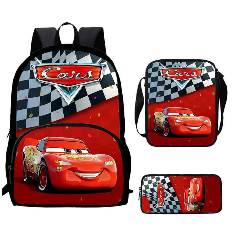 

Cars Child School Backpack with Front Pocket,Shoulder Bags,Pencil Bags for Aged 5-10,Cartoon Cars School Bags for Boys Girls