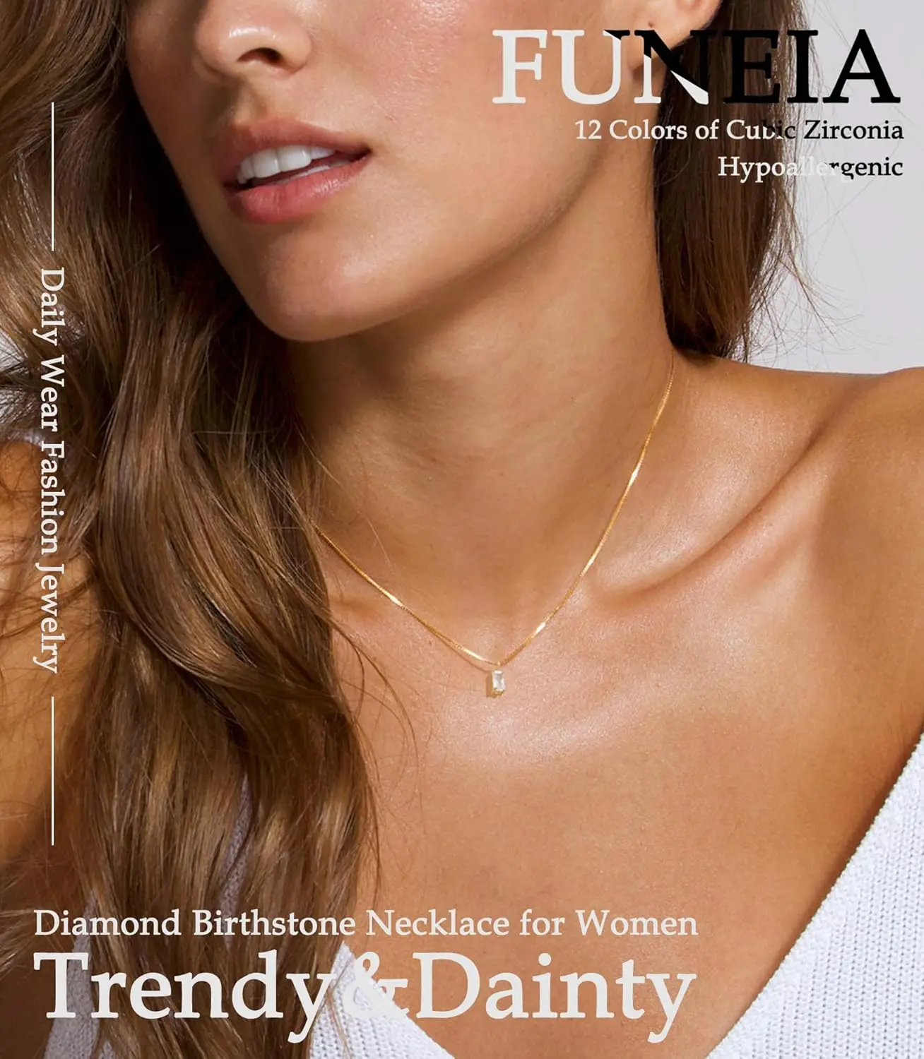 Collane con diamanti da donna Collana con pietre portafortuna di smeraldo placcato oro 14 carati per donne Collana in oro delicato per madri Blu Verde