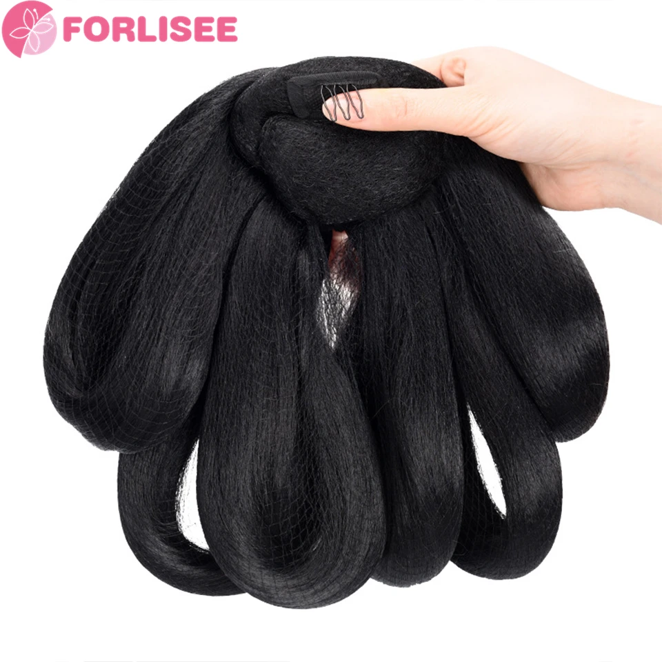 Synthetic Hanfu Wig Female Ancient Style Hair Bag Tang Style Ancient Costume Back Pressed Bun Party Role Play Daily Pad Hair Bag