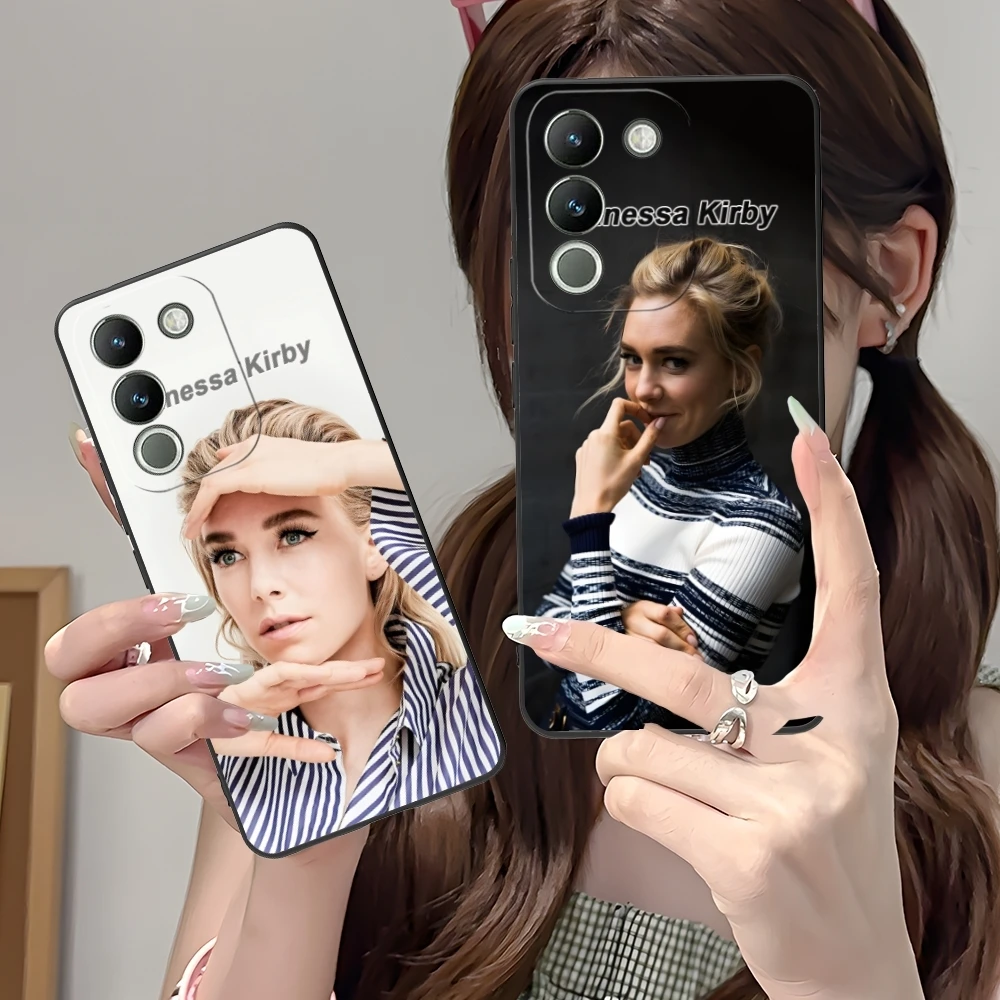 Vanessa Kirby 페인팅 모바일 휴대폰 케이스, VIVO Y95 Y93 Y31 Y20 V19 V17 V15 Pro X60 NEX, 블랙 소프트 폰 커버 쉘