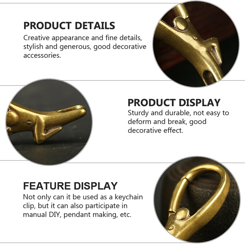 

Retro Human shaped Keychain Clips Key Ring ganizer Lanyard Snap Hook Sturdy Brass Material DIY Pendant Making Gifts