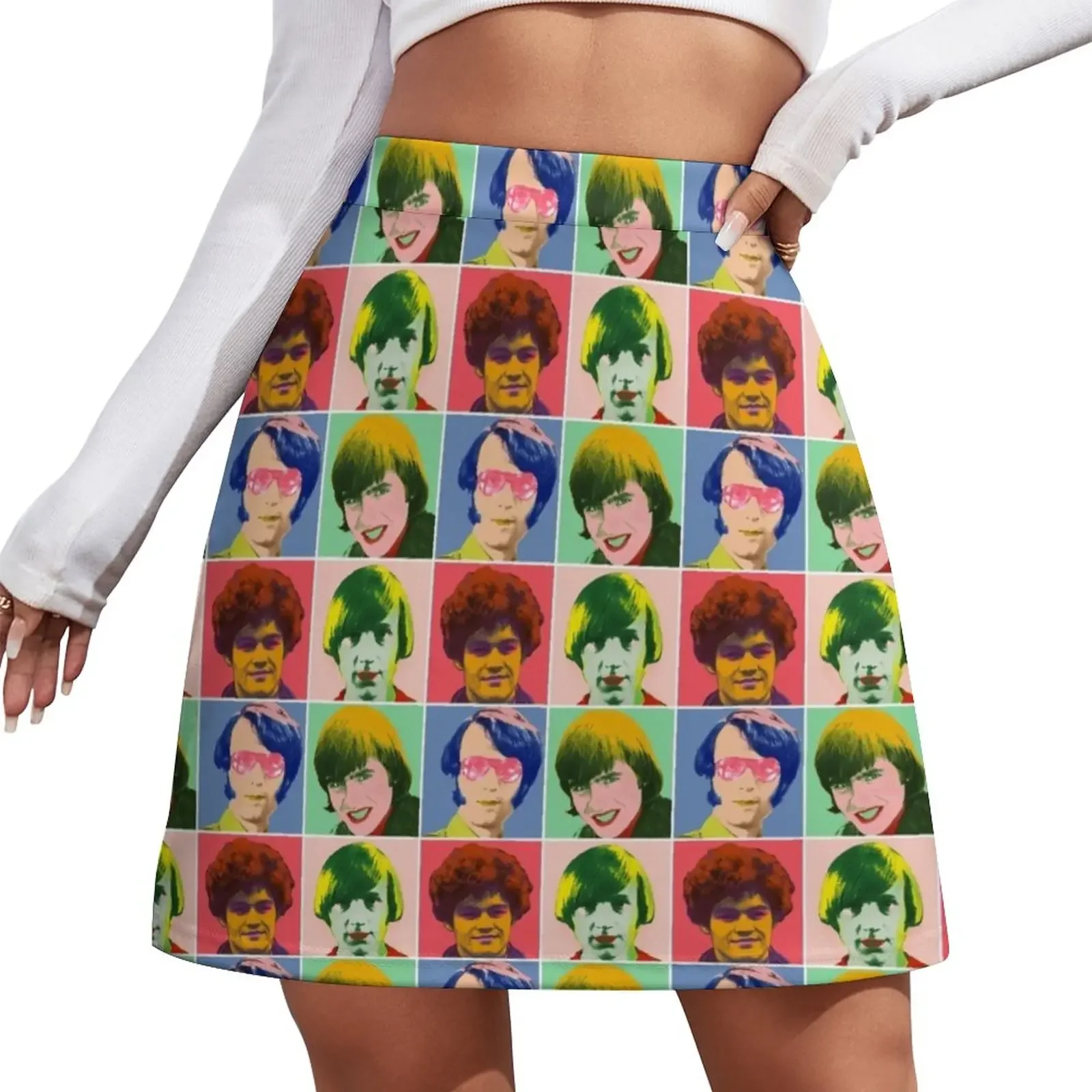 

Warhol Monkees (Checkered) Mini Skirt School skirt Korean clothing summer clothes Womens dresses Mini Skirt