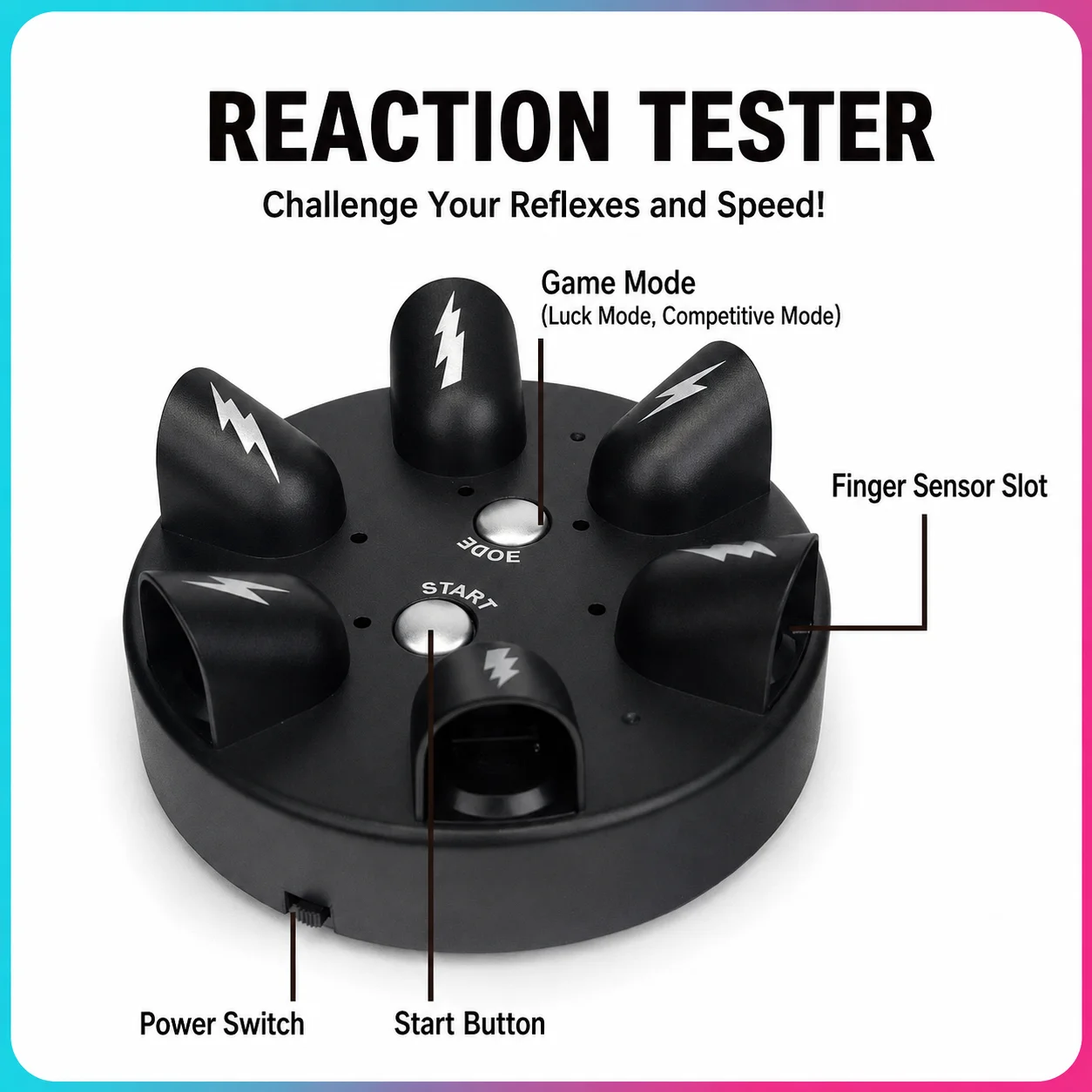 Party Reaction Tester Game, Fun Electric Shock Prank Toy, 6-Player Interactive for Family Friends Gathering
