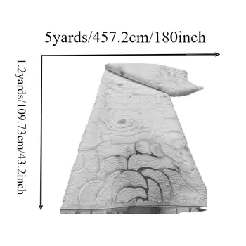 2025年奢華非洲蕾絲布料,5碼天鵝絨蕾絲串珠薄紗蕾絲布料,刺繡尼日利亞布料,適用於婚紗縫紉 10 最佳銷售 奢華蕾絲 - №7