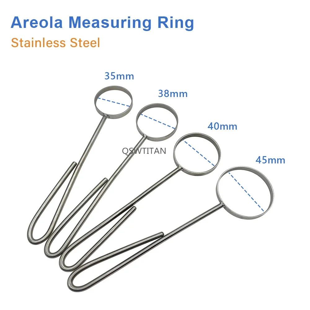 Règle de mesure des seins, 1 pièce, aréole, en acier inoxydable, générateurs cosmétiques, instruments 3.5cm-4.5cm