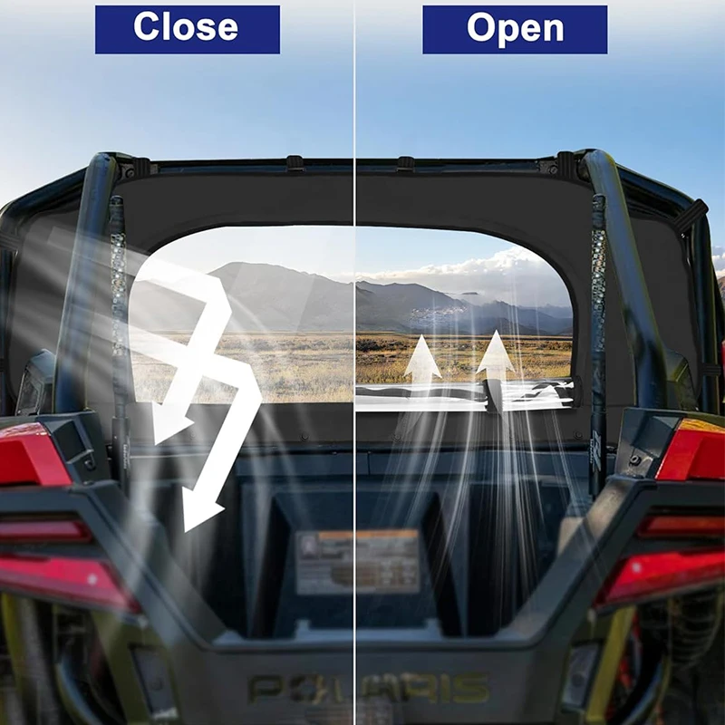 Zachte Achterruit Voor 2020-2024 2025 RZR PRO XP/Turbo R Stofstopper UTV Achterruit Panel regendicht UTV Accessoires