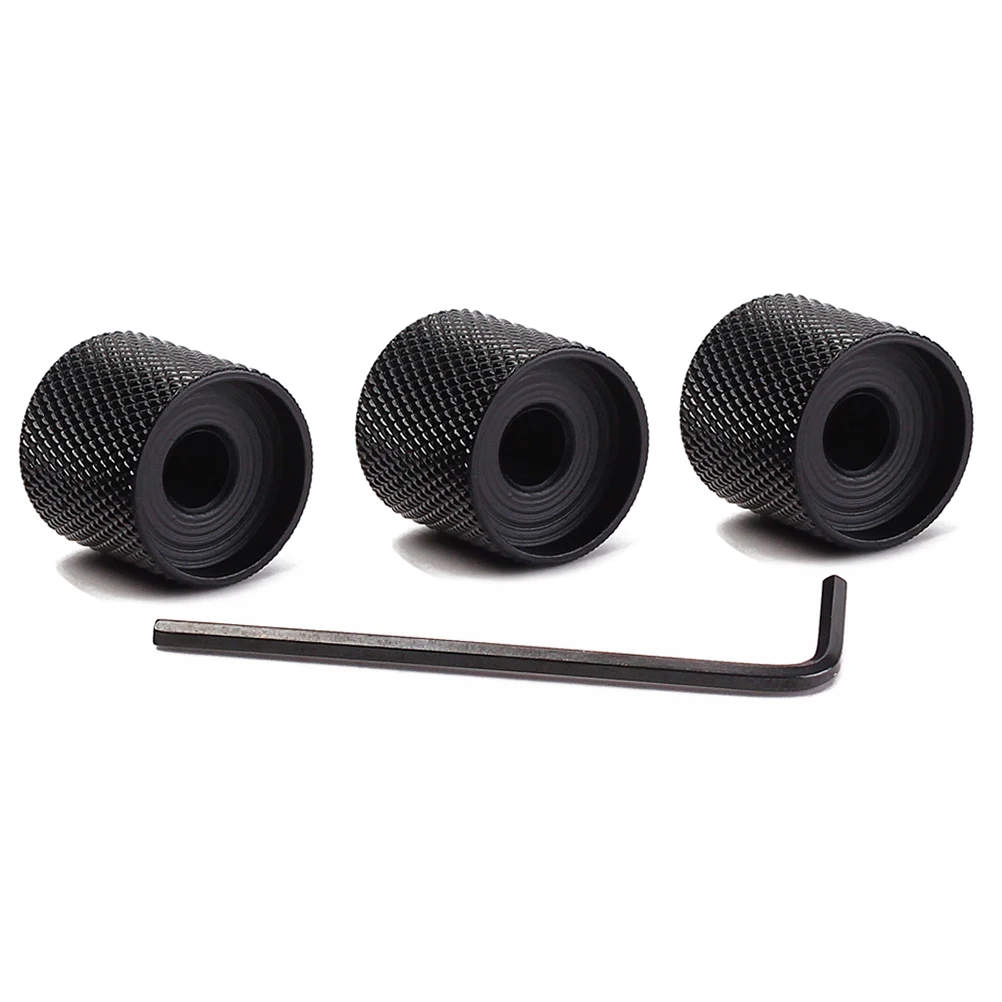

3 Pcs Black Knob Guitar Accessories Electric Knobs Volume Bass Control Tone Dome Amplifier