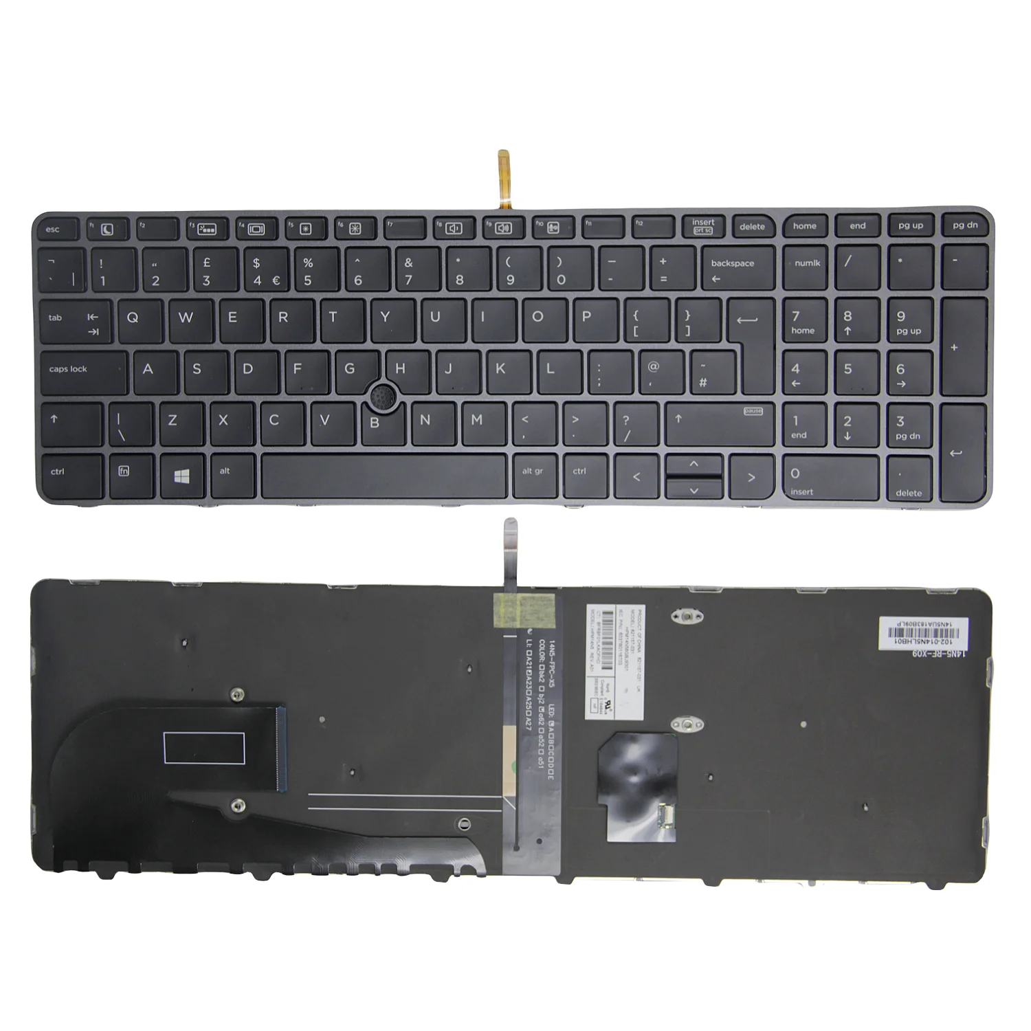 

NEW UK Backlit Keyboard For HP Elitebook 850 G3 850 G4 Zbook 15U G3 Laptop UK(GB) Keyboard Big Enter Backlit With pointing stick