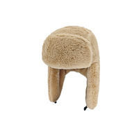 Cotton Cap Outdoor Cycling Warm Hat Windproof Cold Thickened Rabbit Hair Ear Protection Brimless Plush Russian Cap Hot