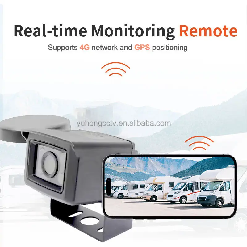 4G GPS Truck Camera 1080P HD AI Smart Alarm IP68 Waterproof Remote Monitoring Camera for Truck Fleet Management 12-36V