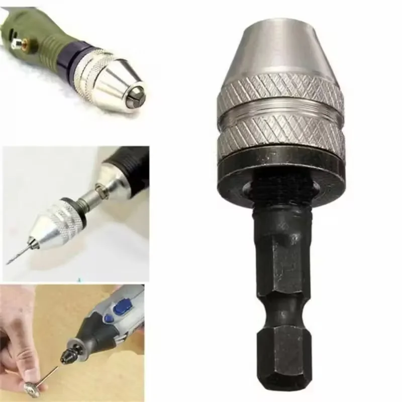 

Mini Chuck Fixture Hex Shank Drill Bits Adapter Drill Chuck Keyless Screwdriver Impact Driver Adaptor Electric Micro Motor Clamp