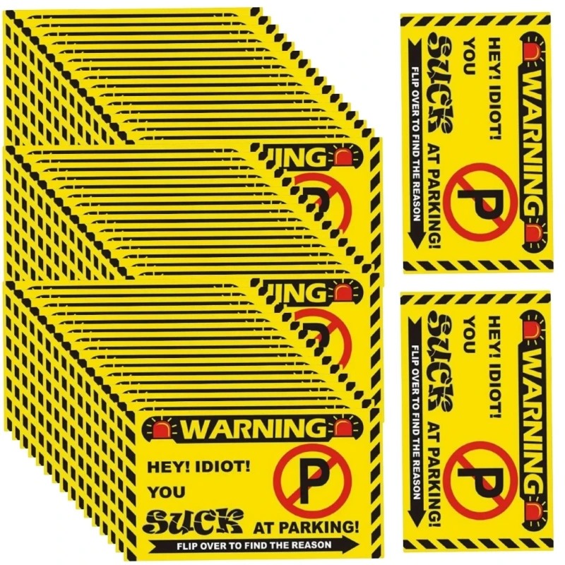 50pcs Parking Offense Reminder Cards Parking Notification Cards for Residential & Commercial Use in Managing Space