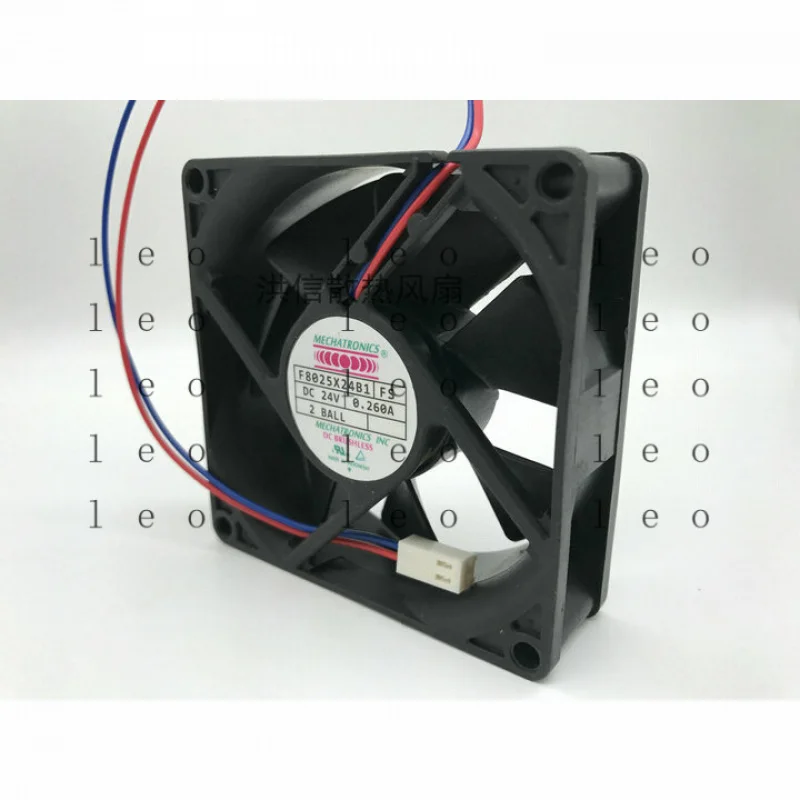 DD  1 PCS  MECHATRONICS  Fan  F8025X24B1 FS DC 24V  0.260A  8025  8CM  2  Pin fan