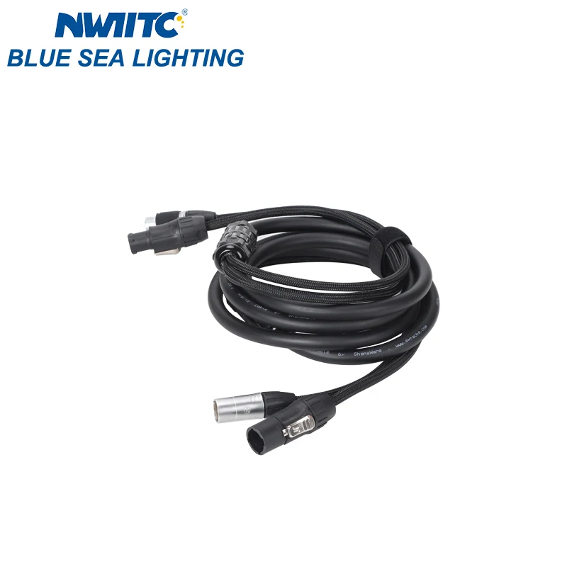 Molding Guide Waterproof 1m DMX Power Hybrid Power Cable with Seetronic True1 and Seetronic 3pin