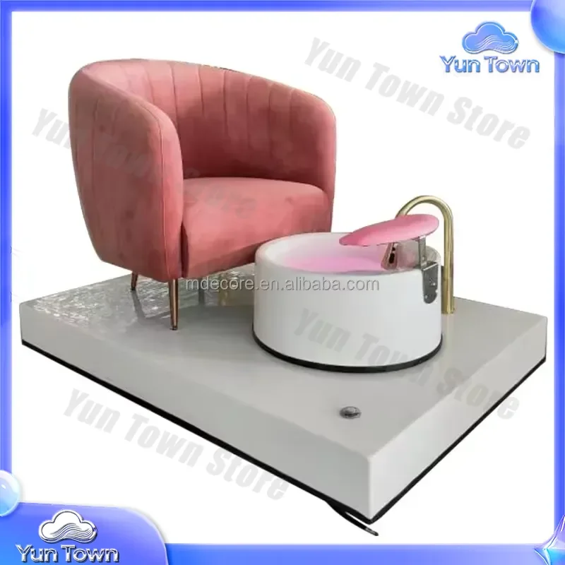 Luxury Electric Nail Spa Pedicure Chair with Manicure Station Foot Massage No Plumbing for Beauty Nail Salons Nail Salon