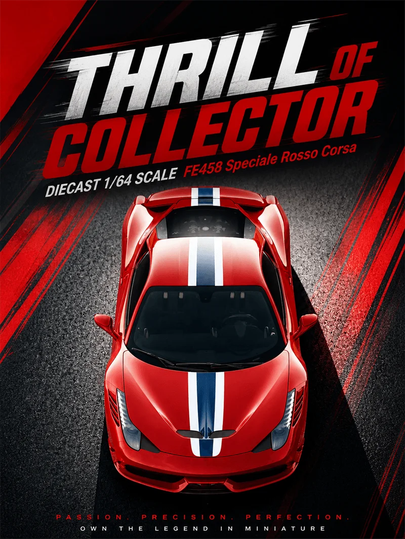 TOC 1:64 458 Speciale Die-Cast Car Model Miniature Gifts