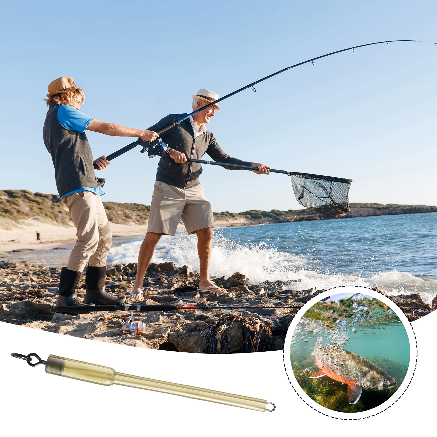 10Pcs Carp Fishing Connector Swivels PVA Tube Bags Stems Solid Bag Stems Lead Insert End Terminal Tackle Mash image 5