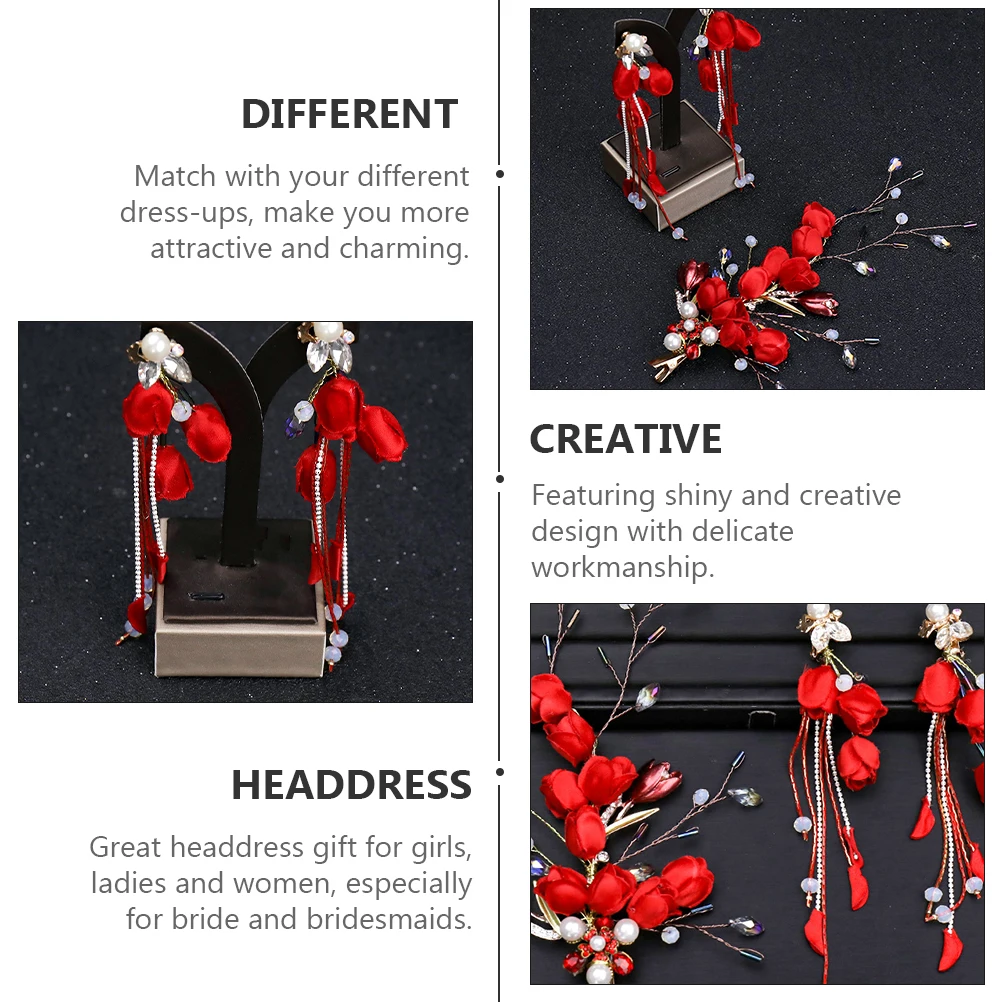 

Alloy Shiny nament Hair Clip Wedding Hairpin Bride Earring nament Styling Tool Bride Hair Jewelry Decor