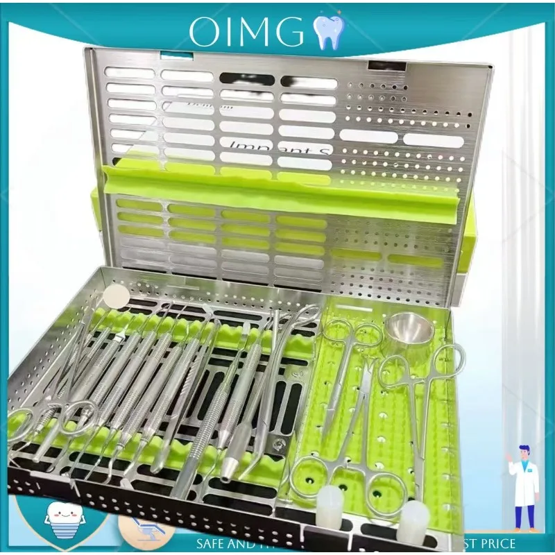 

Набор для имплантации Dentium, 18 предметов, хирургический набор, 100% оригинал, для пародонтологии и дентальной имплантации, инструменты для стоматологов