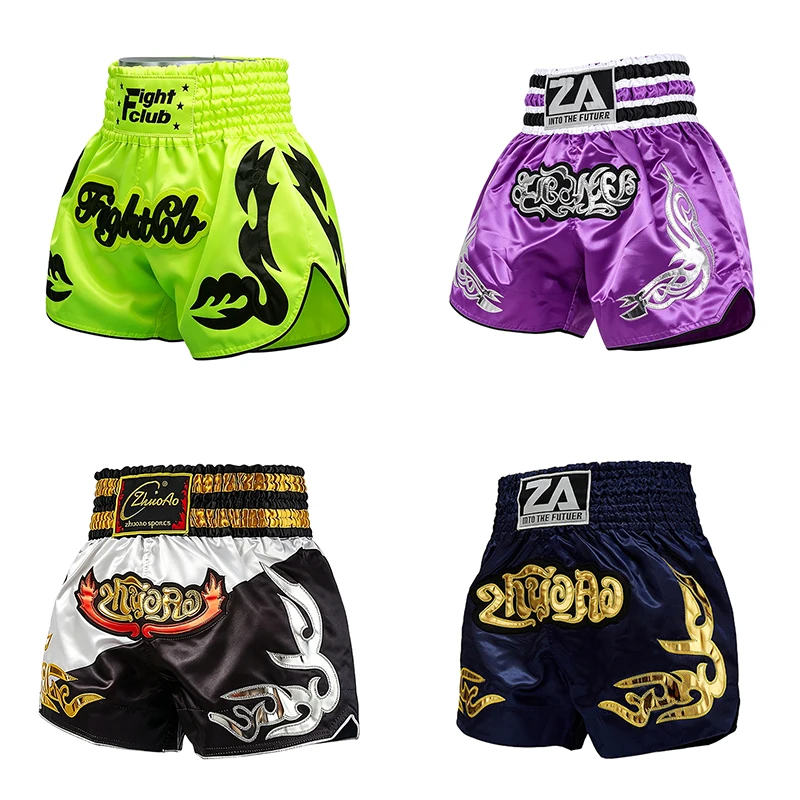 Thai-Box-Shorts, traditionelle Muay-Thai-Shorts für Männer, Frauen, Kinder, Premium-Wrestling-, Sparring-, Kickbox-, Cage-Fight-, MMA- und Boxhosen
