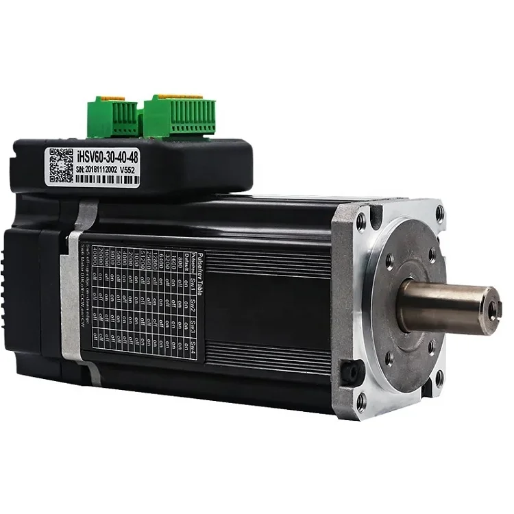 iHSV60-30-40-48 48V servo motor with encoder 400w 3000rpm High Speed Integrated Ac Servo Motor Driver