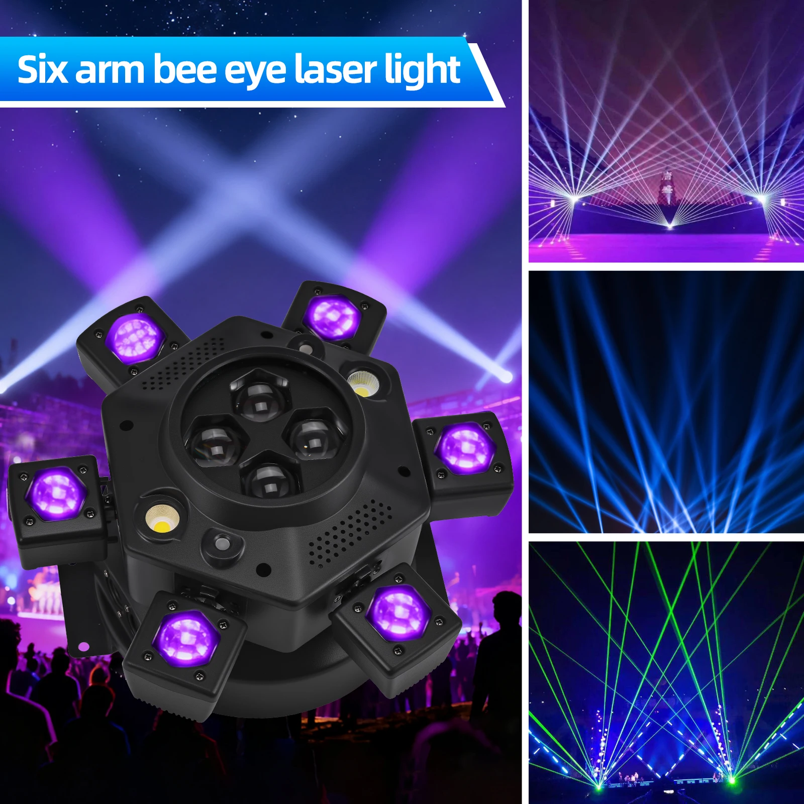 150W Moving Head Disco Lighting Effects RGBW LED Strobe Lights DMX512 Remote Control DJ Party Light Lighting For KTV Christmas