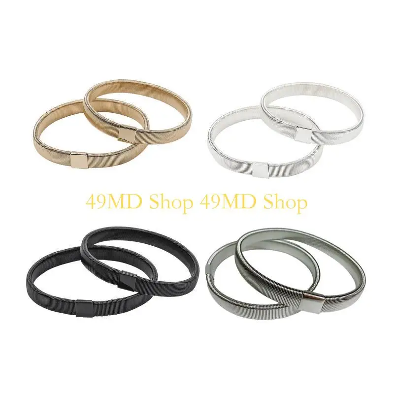 49MD Classical Color Elastic Anti-slip Shirt Sleeve Holders Long Sleeve Stretchy Elasticity Armband Holders for Bartender