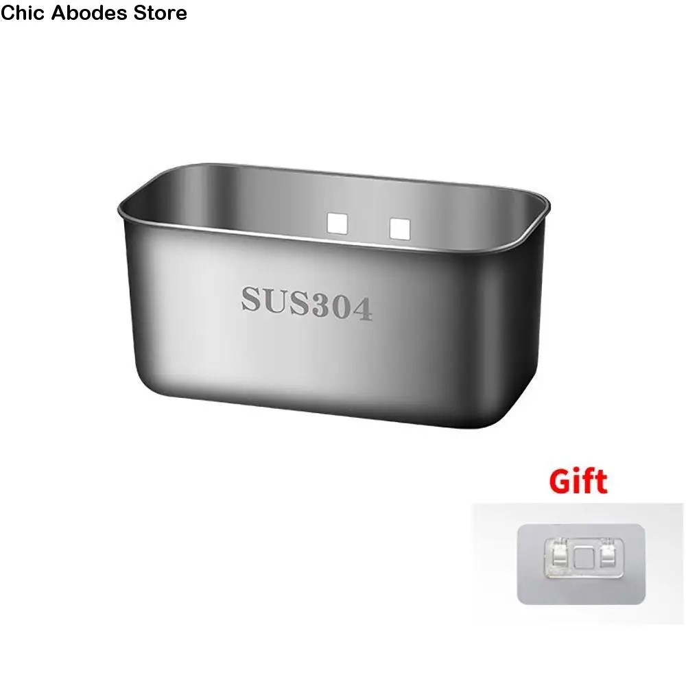 

304 Stainless Steel Sink Hanging Strainer Basket Square Quickly Drain Kitchen Garbage Filter Multifunctional Easy To Clean