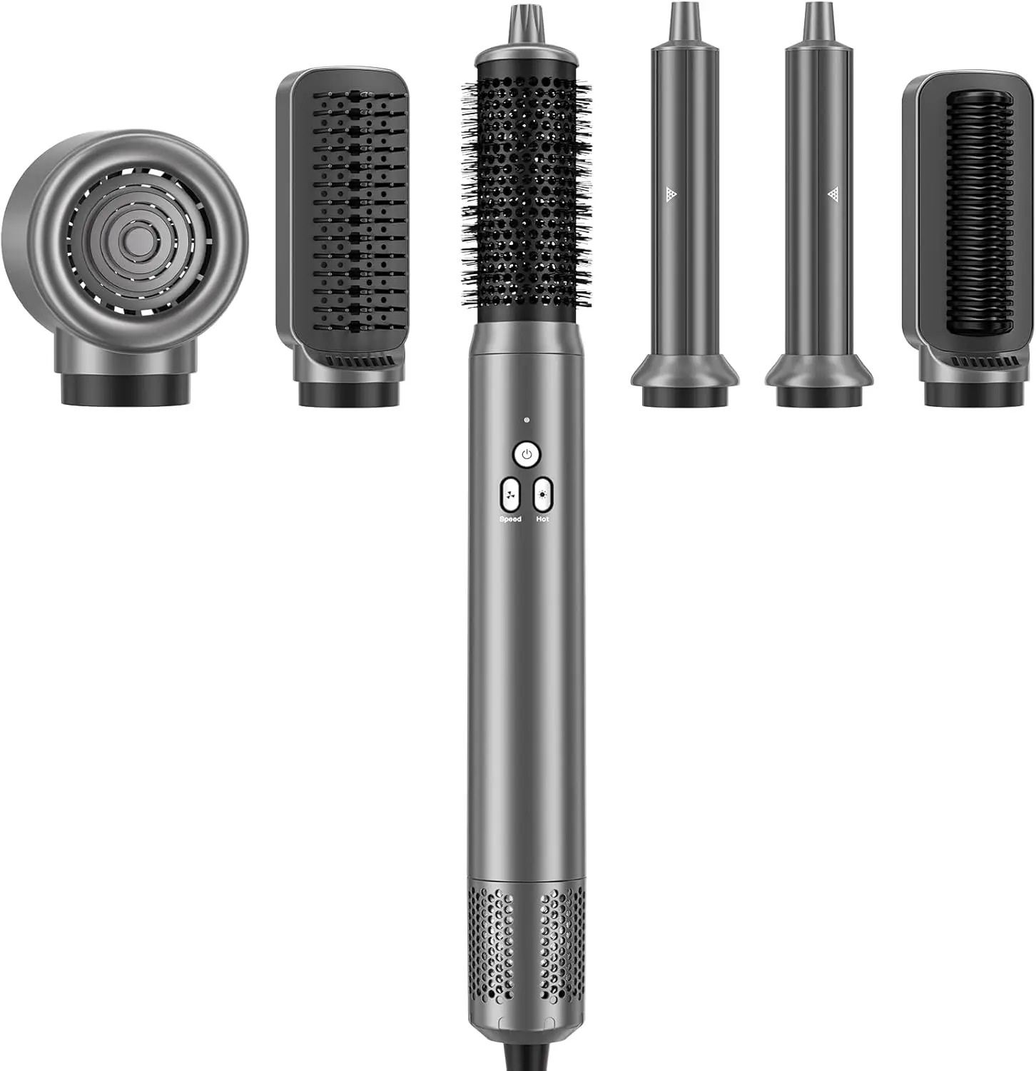 

6-in-1 Hot Air Styler & Dryer: Curl, Volumize, Straighten, Smooth, Fast Drying, No Heat Damage
