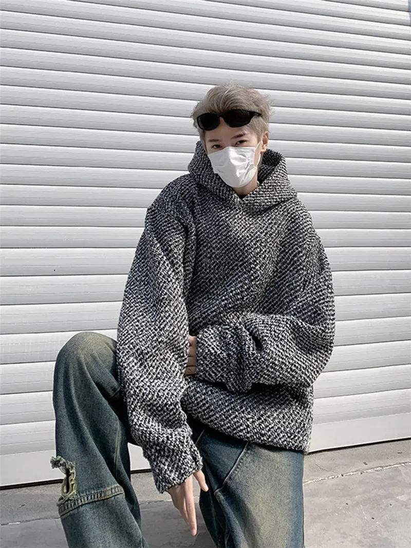 هودي شتوي سميك للرجال، سترة فضفاضة دافئة عصرية، تصميم كوري عتيق أنيق ومريح #2