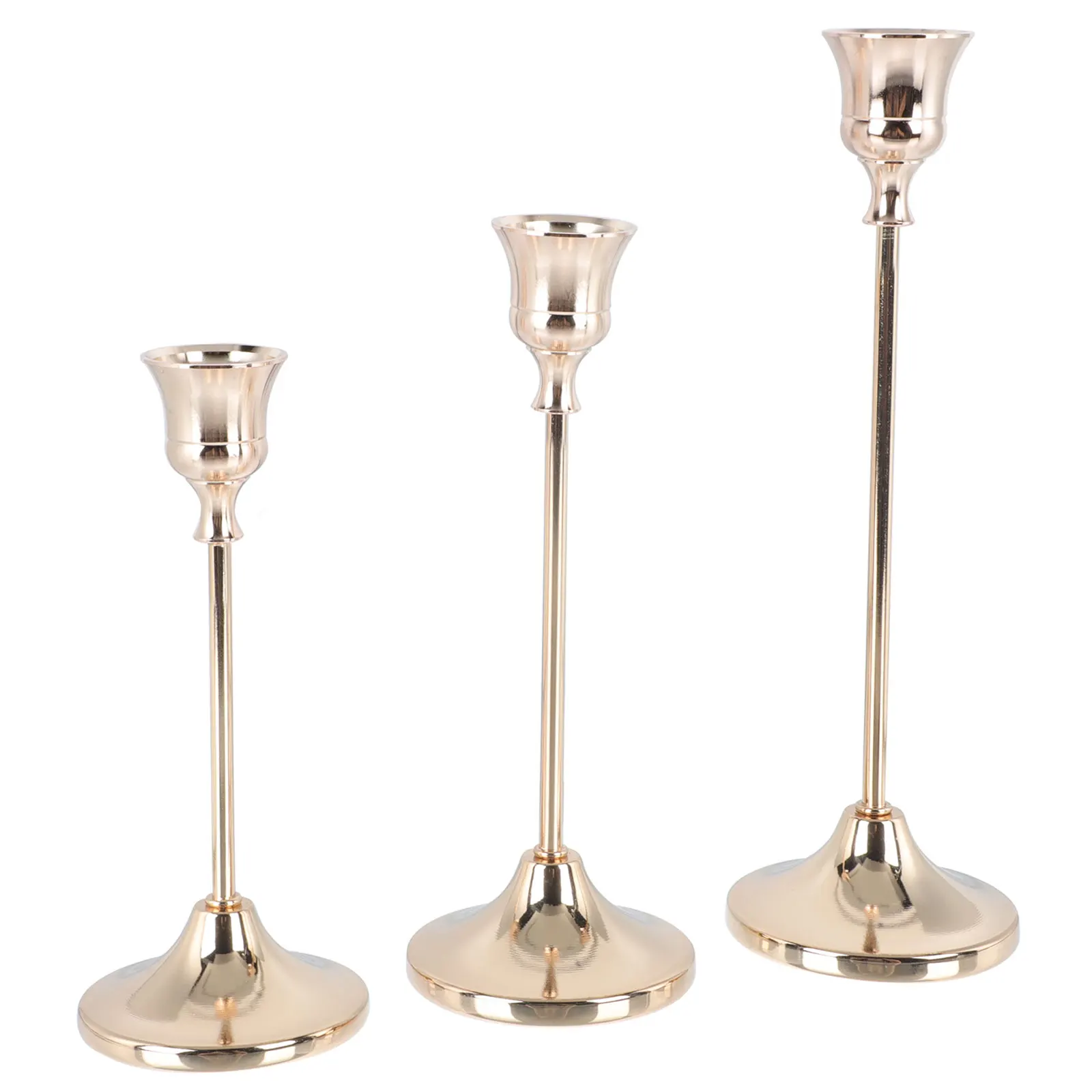 

3pcs Metal Retro Candlestick Iron Retro Stand Vintage Decorative Christmas Party Home Accessories Sturdy