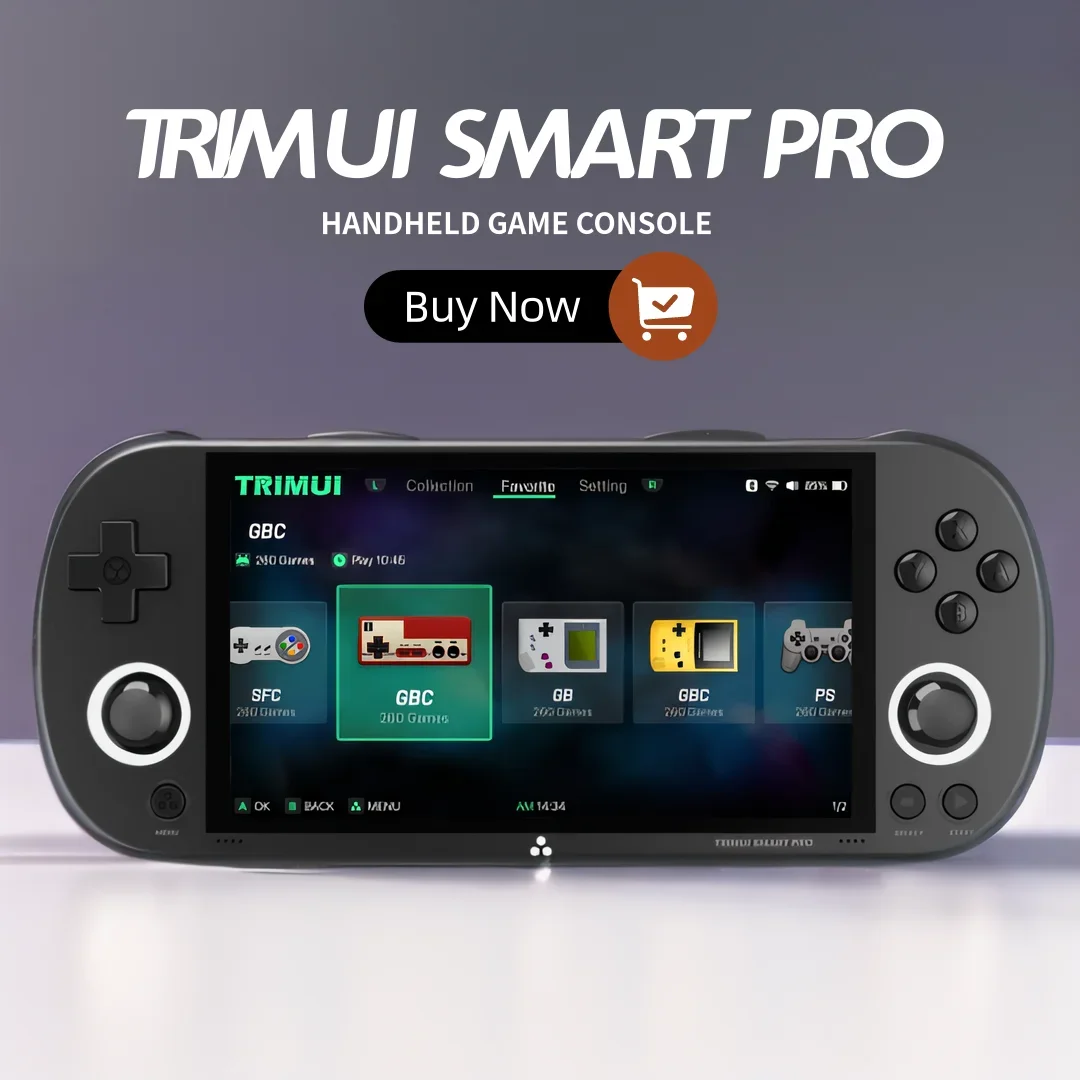 

TRIMUI Smart Pro Handheld Game Players 4.96'' IPS Screen Portable Consoles Linux System Emulator Console Retro Video Game PS1