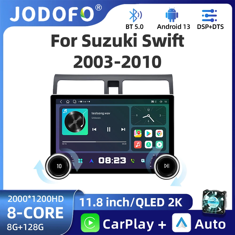 11.8“ 2K 2000*1200 QLED For Suzuki Swift 2003-2010 GPS Navigation Multimedia Video Player Carplay Android Auto Car Stereo 2 Din