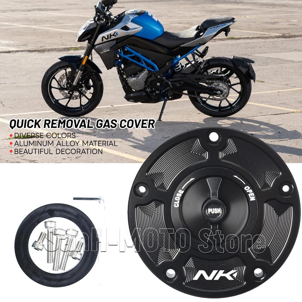 

For CFMOTO 2023-2025 250NK 300NK & 400NK 650NK 2020 Motorcycle Gasoline Cap Modified Aluminum Quick Release Fuel Tank Cover