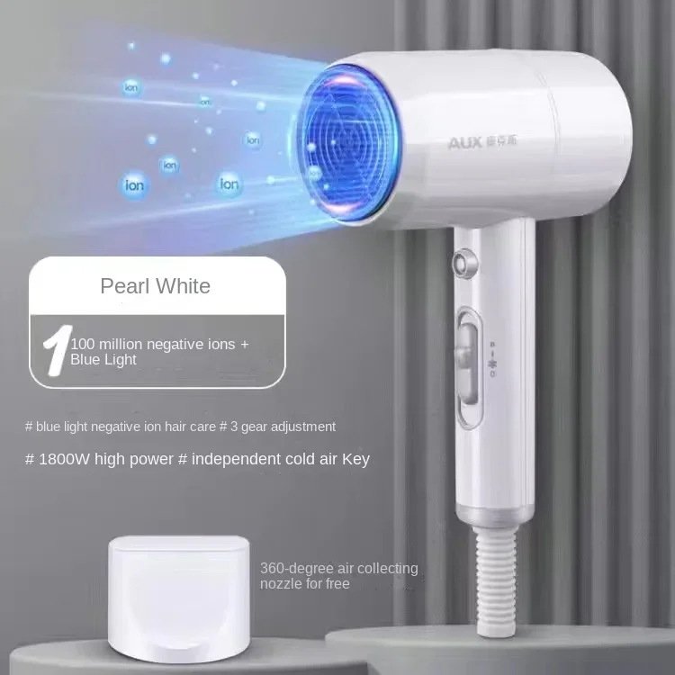 Small but Powerful Hair Dryer with Ion Technology for Travel and Dorm Use 220V