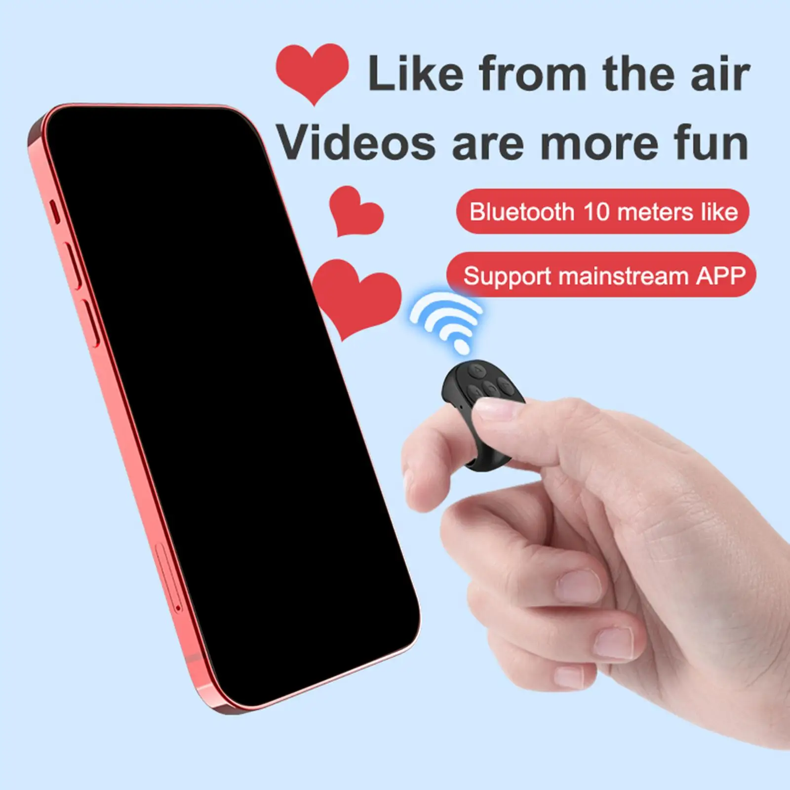 2x - وحدة تحكم حلقة التحكم عن بعد للهاتف لتحويل الصفحات لجهاز التحكم عن بعد