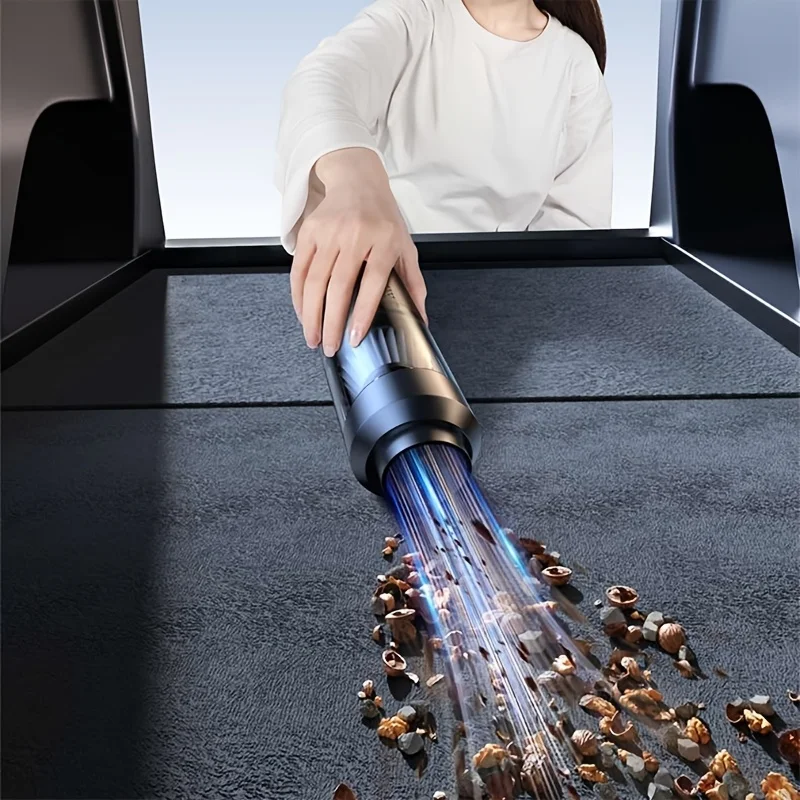 Portable Handheld Car Vacuum Cleaner - Wireless, USB Rechargeable, Powerful Suction, Suitable for Home and Car Use
