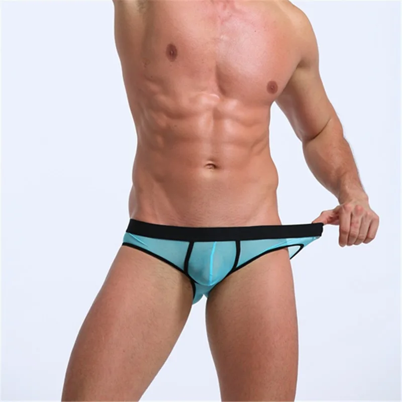 Men's Underwear Ultra-thin Low-rise Breathable Mesh Triangle Pants Briefs