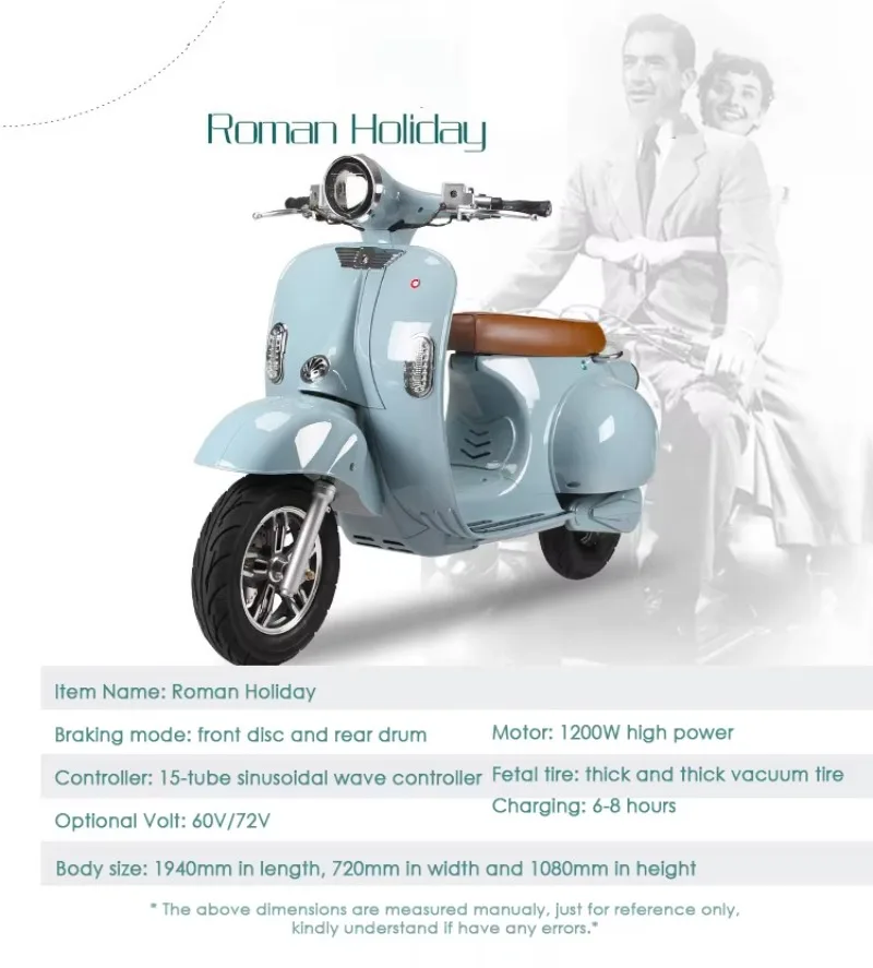 2025 New Style Daily Commuting Electrical Motorbike Scooter 1200W High Power City Electric Motorcycle Adult Electric Mopeds
