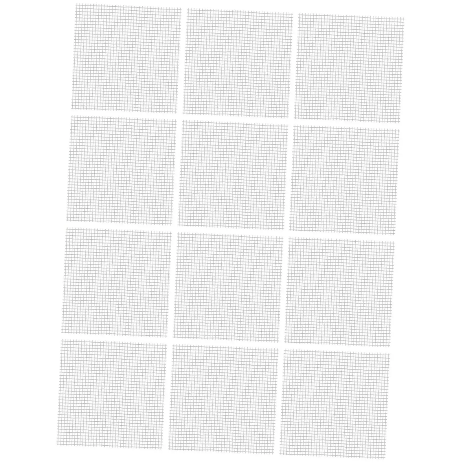 Mosaic Backing Mesh 12 Sheet Pack Glass Fiber Grid for Craft Projects and Structural Tile Adhesion Solutions