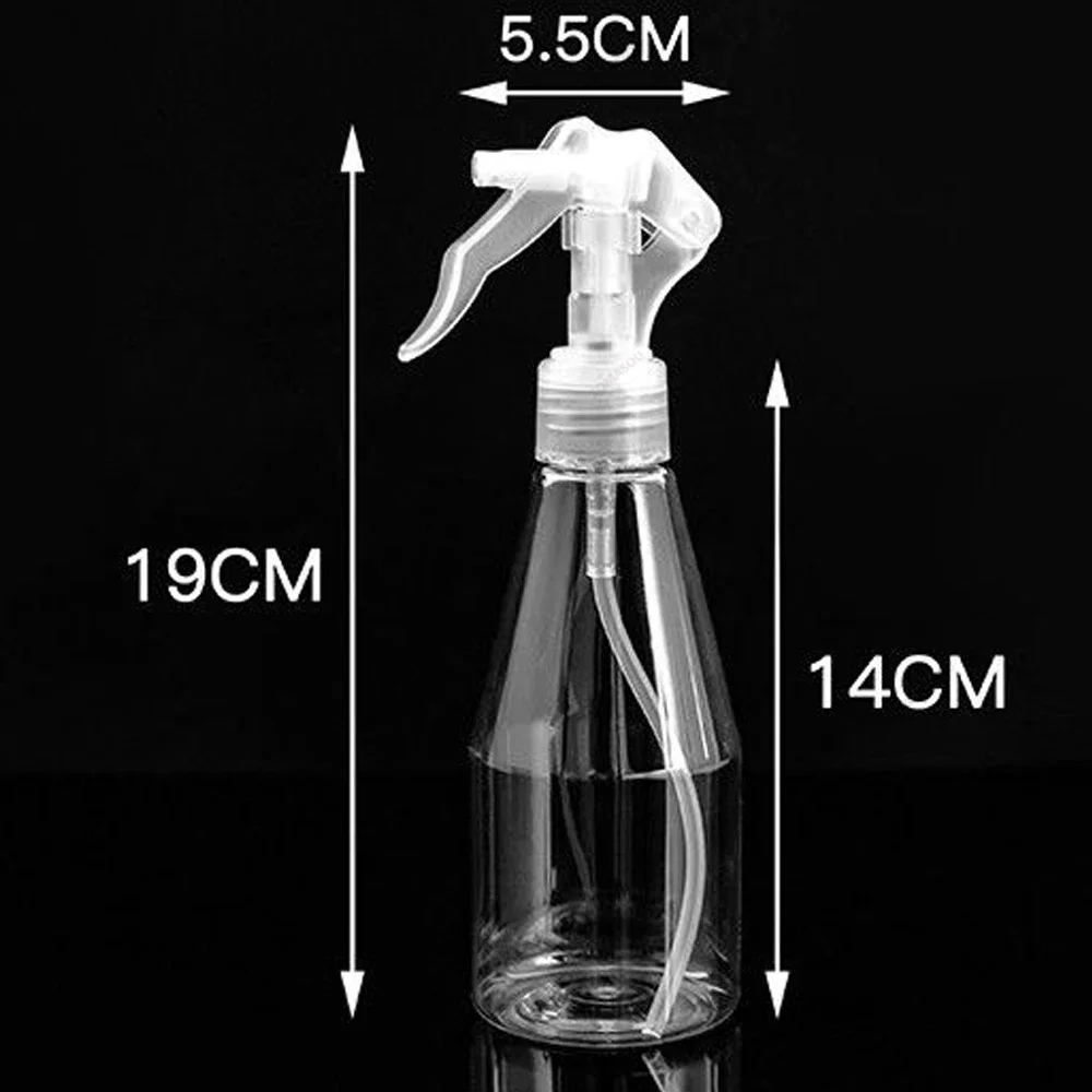 1-9 Pcs Top Refillable Trigger Sprayer 200ml Plastic Spray Bottle Clear Empty Spray Bottles Atomizer Gardening Kitchen Hair Care