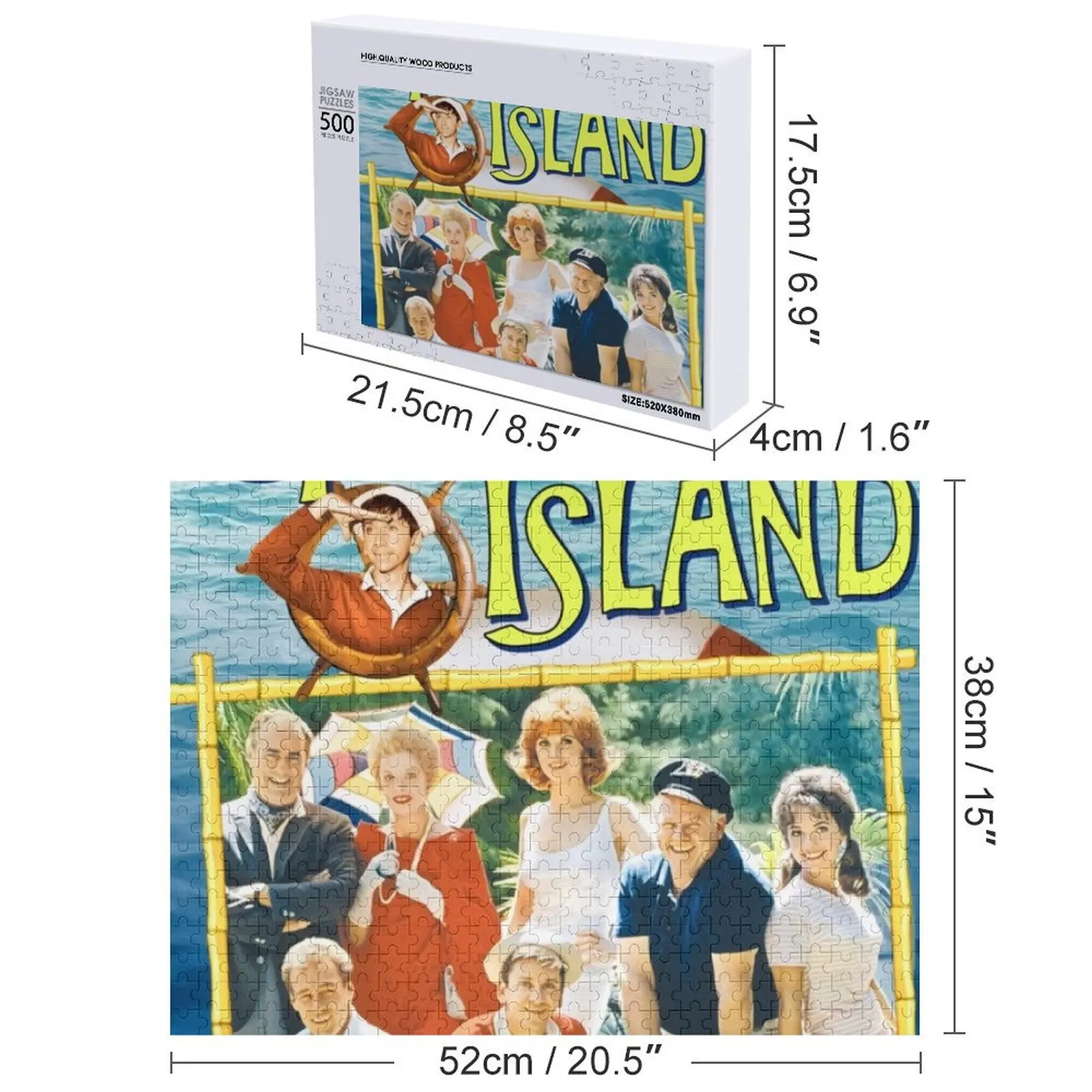 Ilha de GILLIGAN quebra-cabeça personalizado crianças presentes personalizado brinquedo do bebê personalizado presente quebra-cabeça