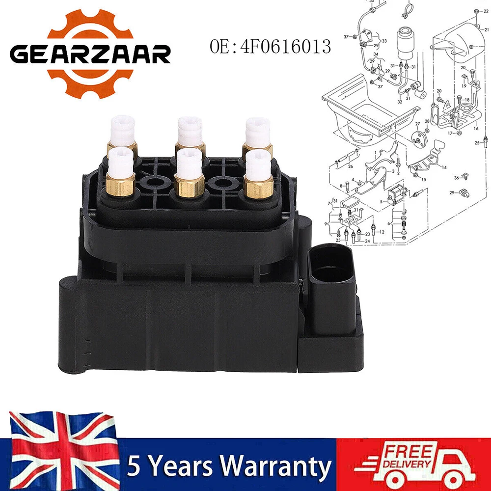 FOR AUDI ALLROAD A6 C6 4FH 4F2 4F5 A8 4E NEW AIR SUSPENSION SOLENOID VALVE BLOCK