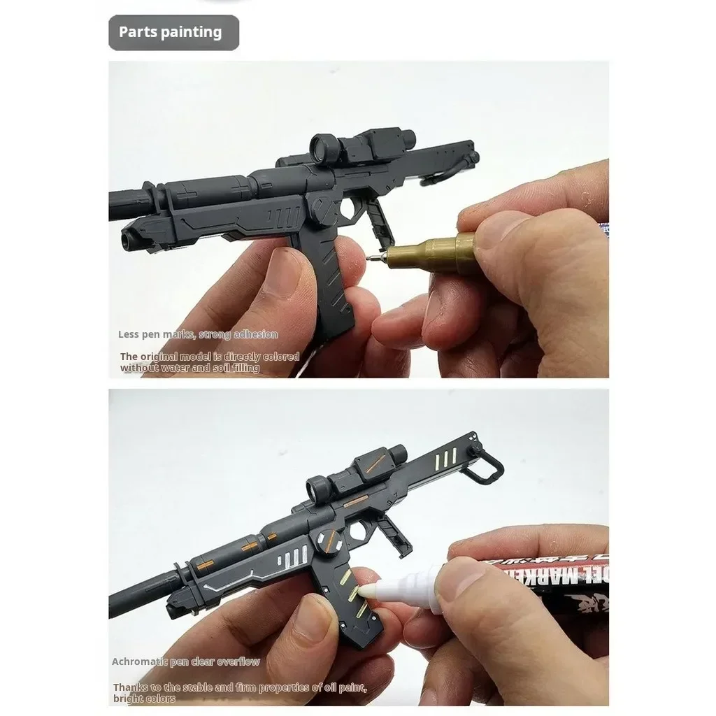 MS043 MS027 Oily Marker Erase Pen Kit for Gundam Painting Tool Aging Panel Line Marker Pen Extra-fine Hook Liner Pen Hobby DIY