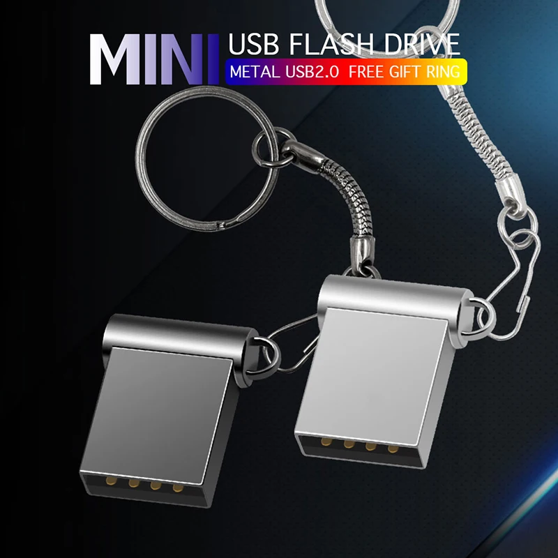 미니 U 디스크 USB 플래시 드라이브, 고속 금속 펜 드라이브, 8GB, 16GB, 32GB, C타입 어댑터, 휴대폰 저장 장치용, 512GB