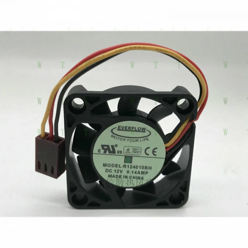 H 1 PCS  for EVERFLOW Fan  R124010BH DC 12V 0.14A  4010  4CM  3 Pin  cooling fan