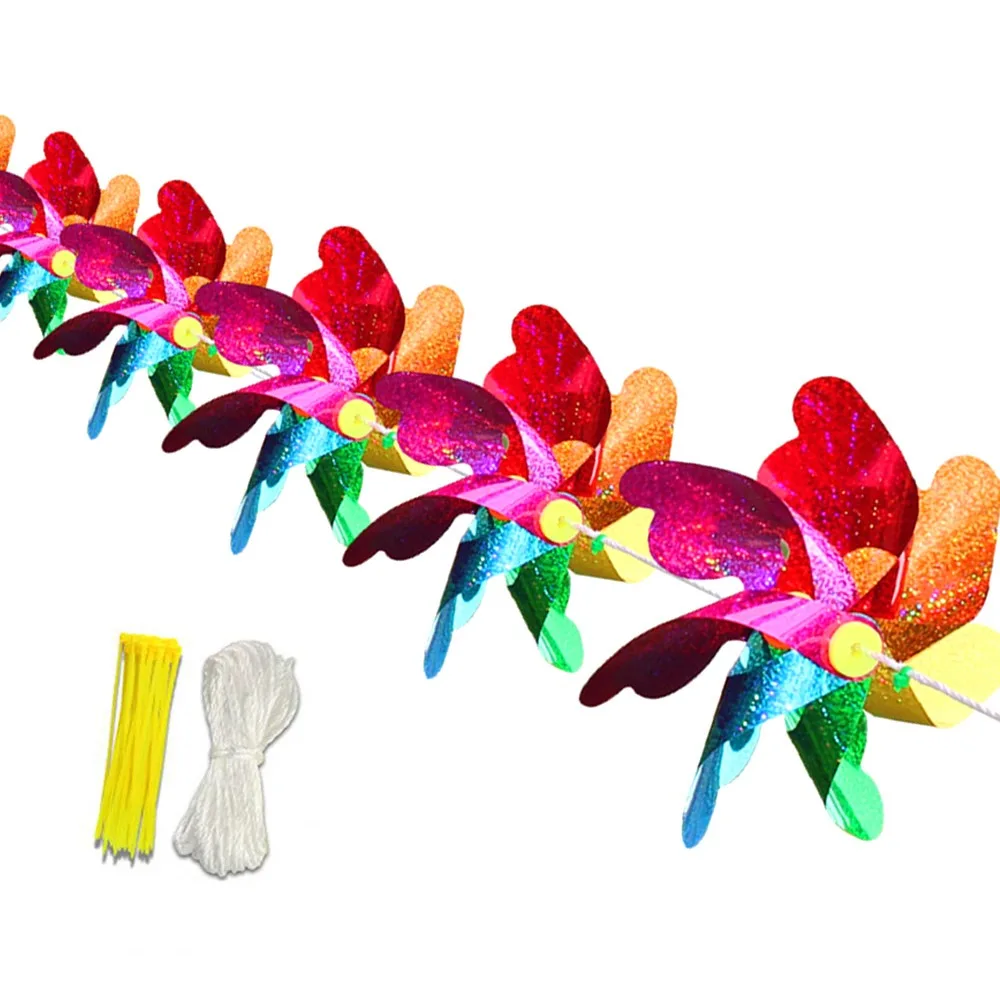 Anti Vogels Vogelafstotende Windmolen Boomgaard Bescherming Kleurrijke Reflecterende Windmolen Tuin Decor Wind Spinners Vogel Repeller