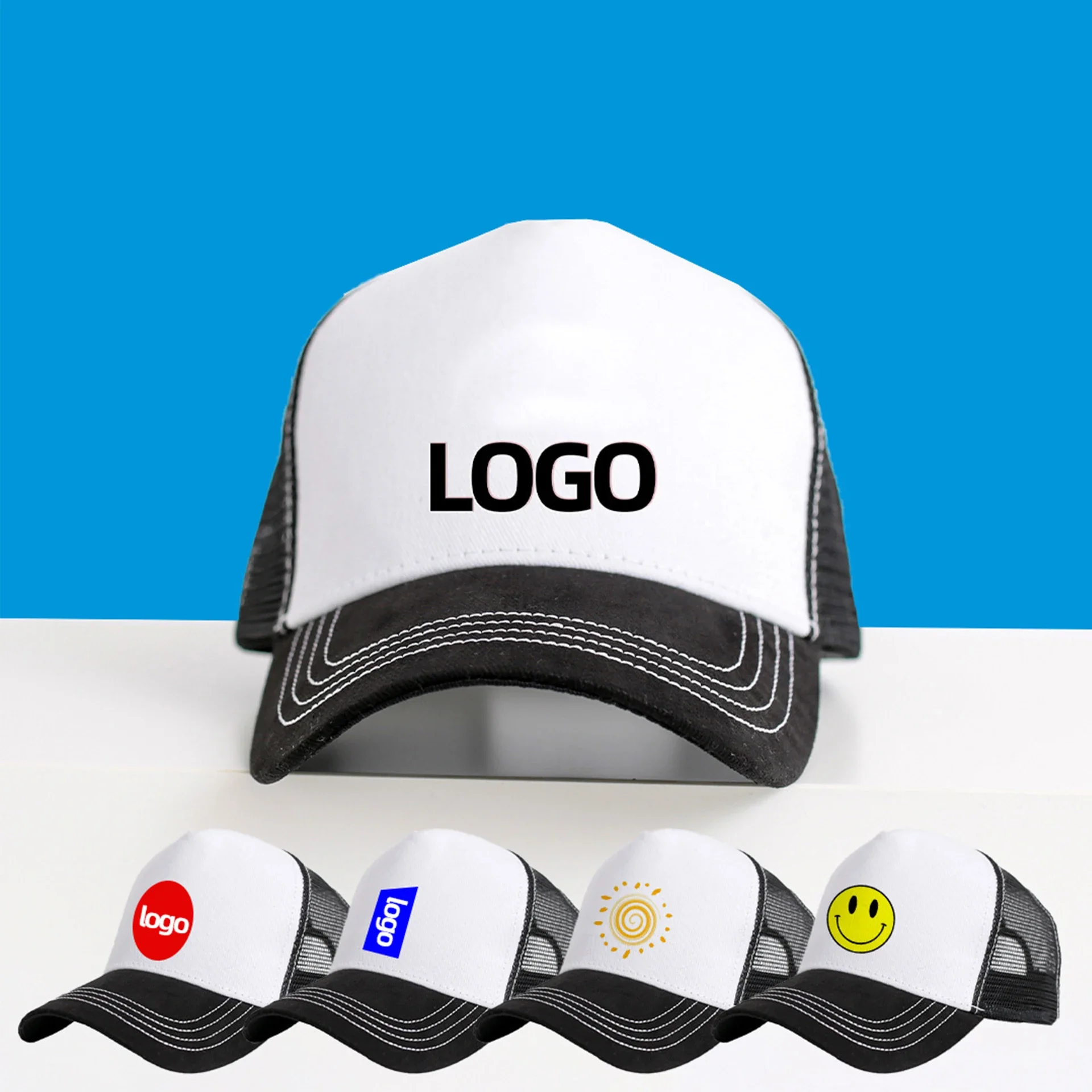 5 Panel Mesh   Baseball Cap Women Men Trucker Cap Advertising Cap  Factory Wholesale Comic Hat